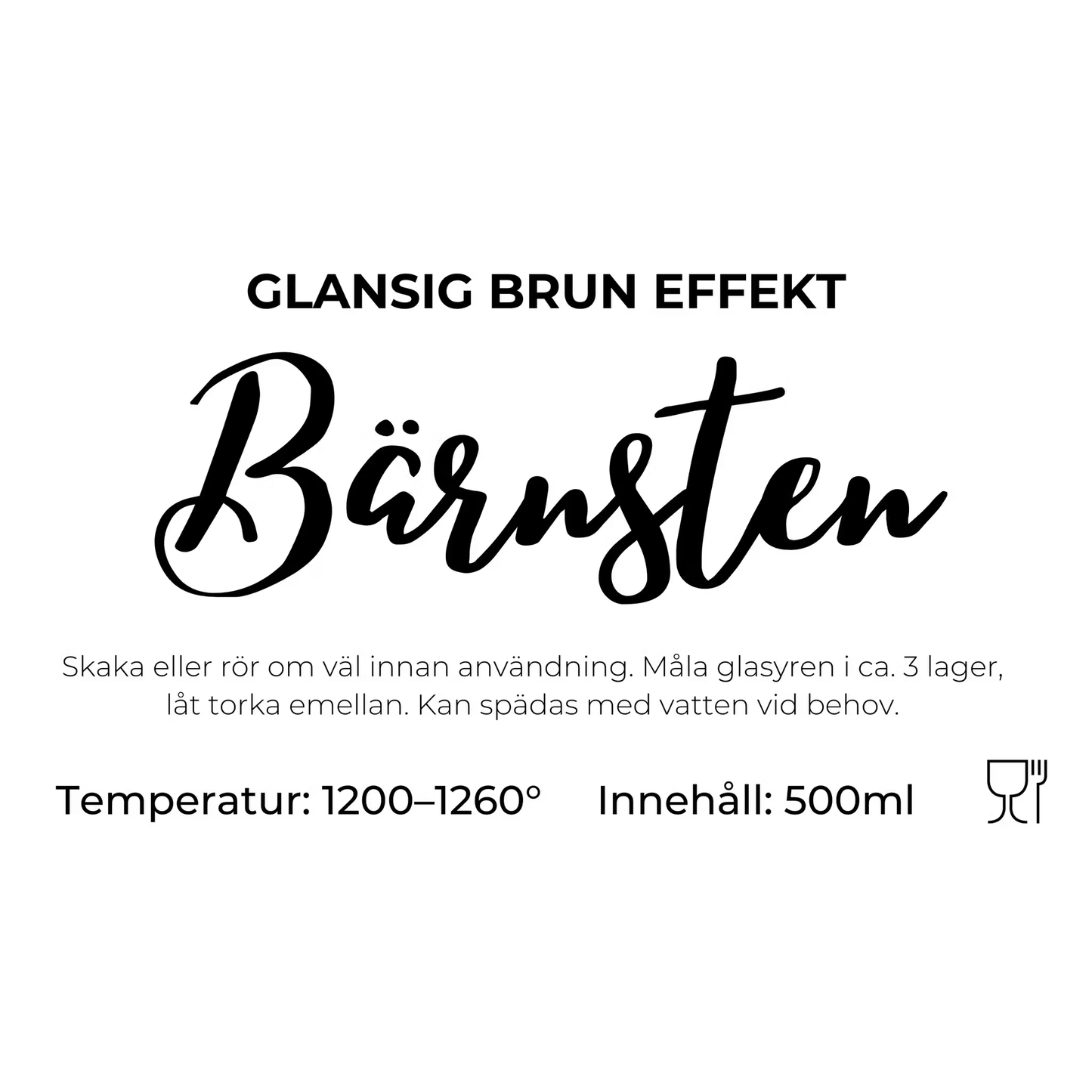 Bärnsten Penselglasyr 500ml - Glansig Brun Effektglasyr - Lervis.se