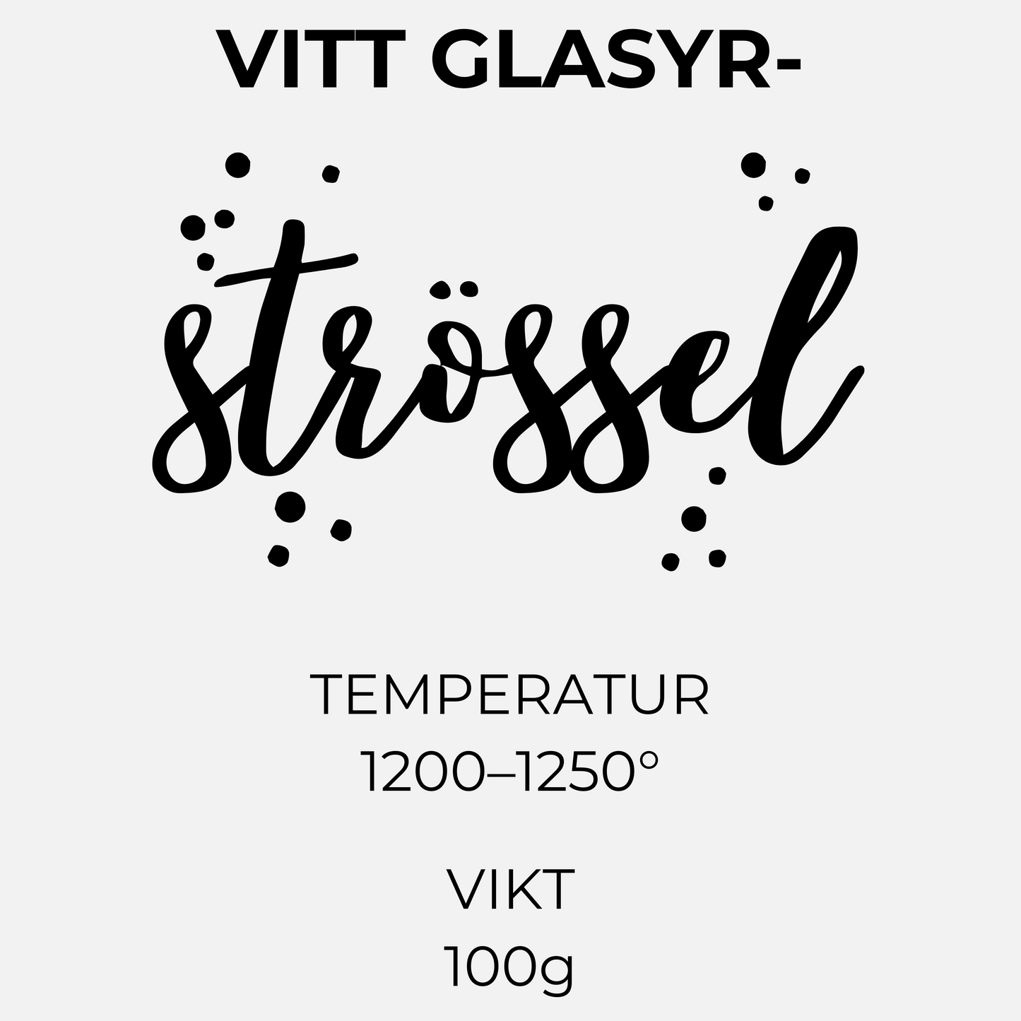 Vitt Glasyrströssel – Effektfull Dekor för Glasyr – Lervis.se