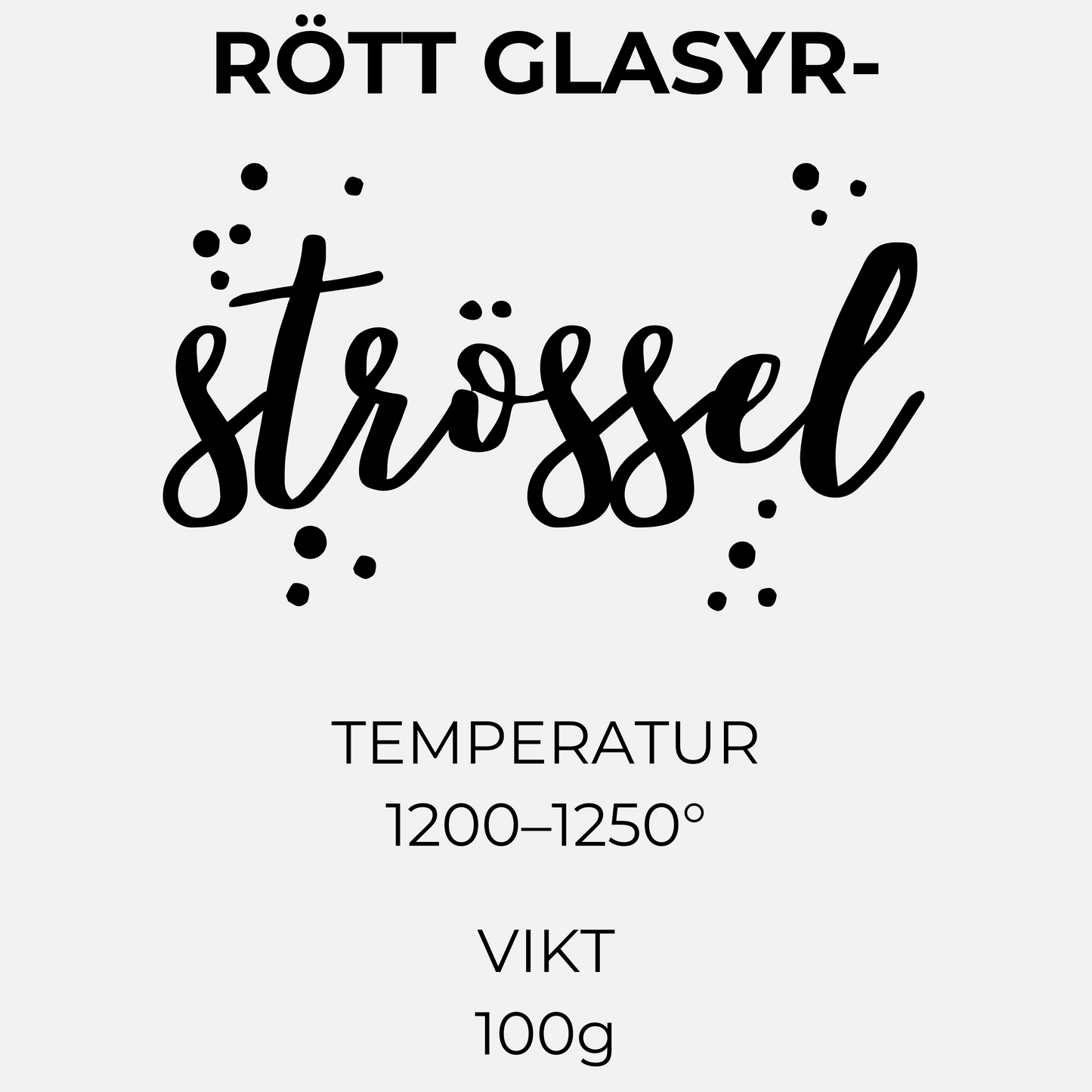 Rött Glasyrströssel – Effektfull Dekor för Keramikglasyr – Lervis.se