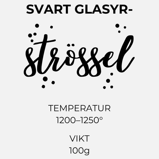 Svart Glasyrströssel – Effektfull Dekoration för Glasyr – Lervis.se
