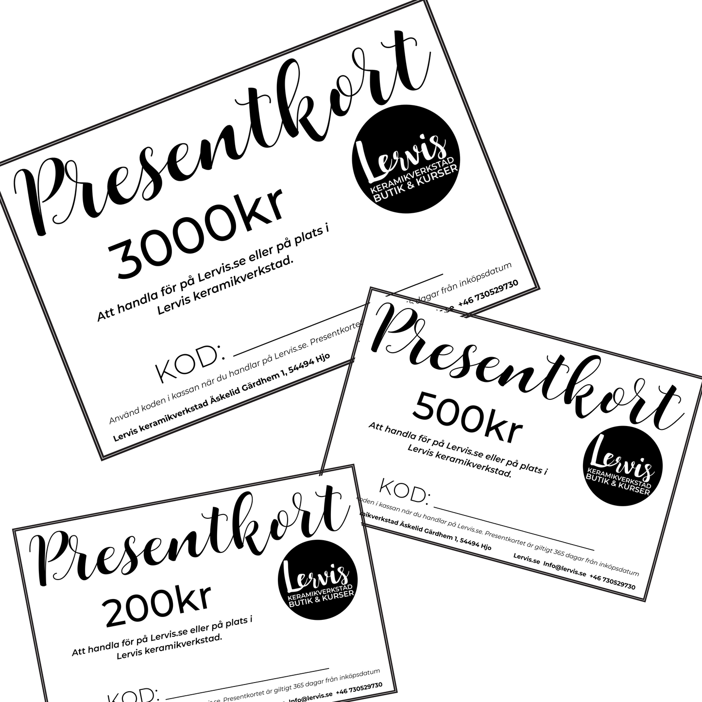 Presentkort Keramik - Presentkort - Lervis.se