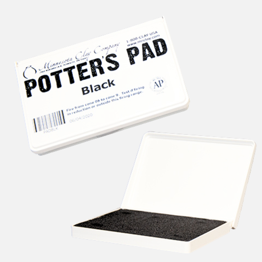 Potter’s Pad – Stämpeldyna med underglasyrfärg (svart)