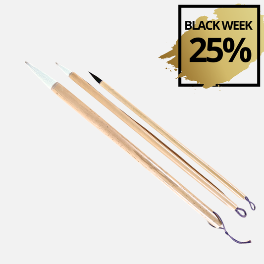 Bambupensel, 4 storlekar