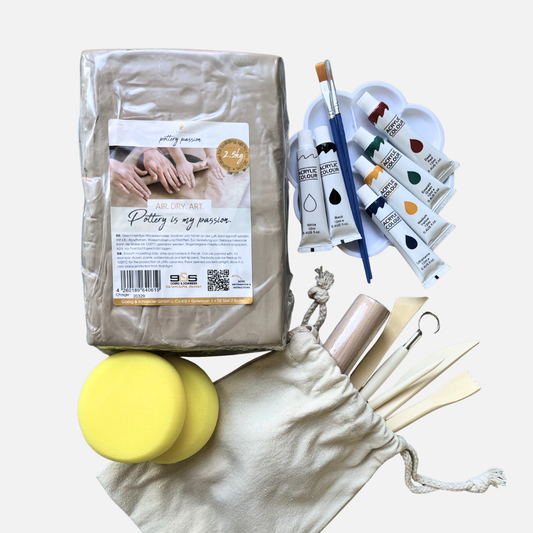 Lera & Måla, komplett kit med lufttorkande lera