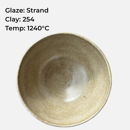 Strand pulverglasyr, beige sidenmatt