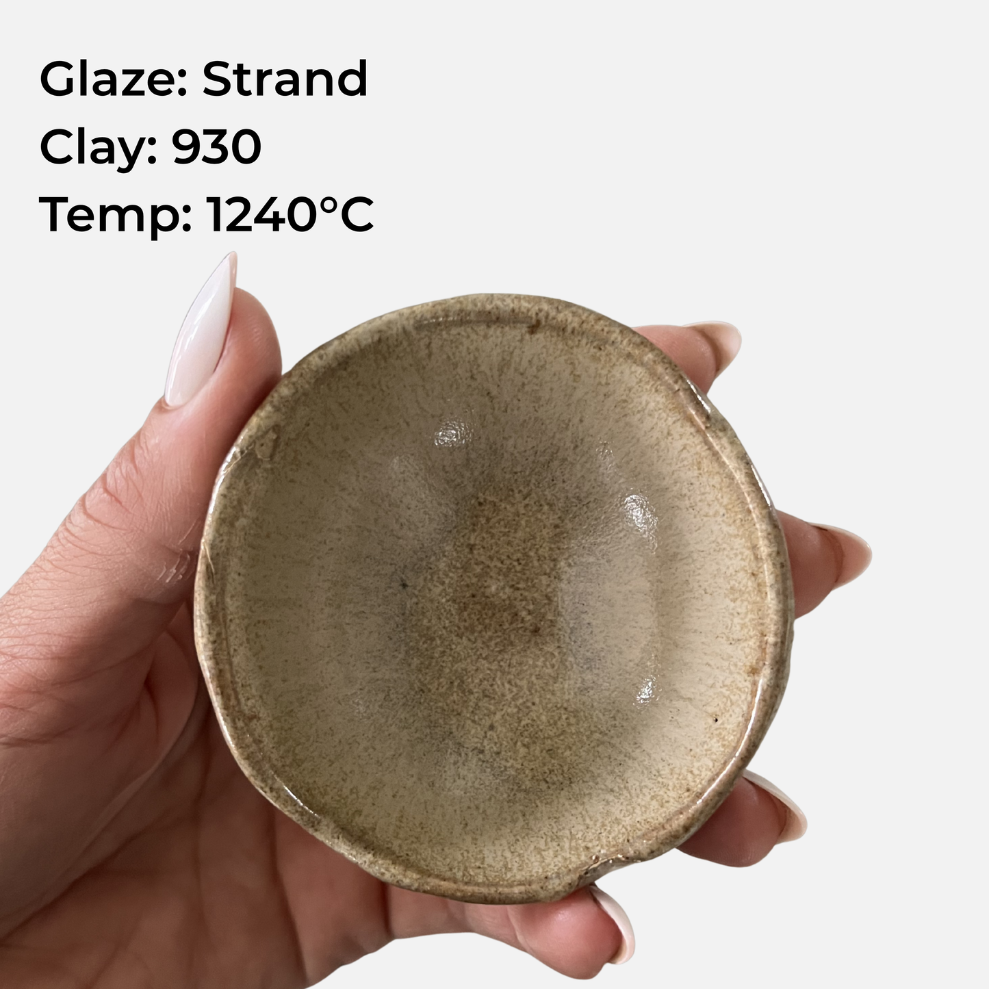 Strand pulverglasyr, beige sidenmatt