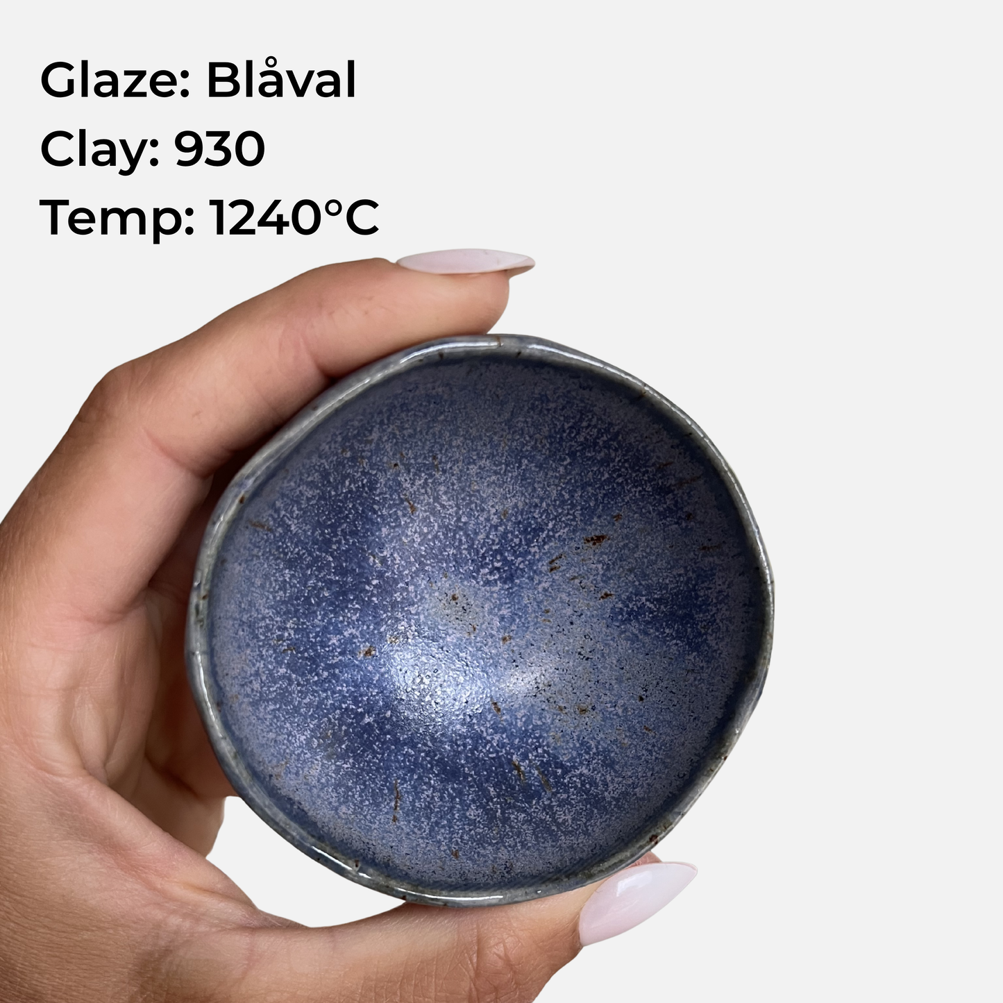 Blåval penselglasyr, sidenmatt grå-blå