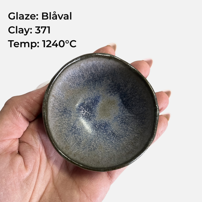 Blåval penselglasyr, sidenmatt grå-blå