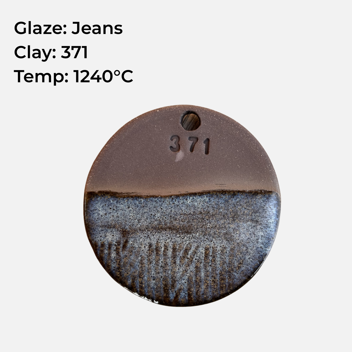 Jeans pulverglasyr, sidenmatt blå