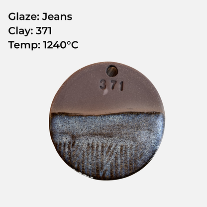 Jeans pulverglasyr, sidenmatt blå