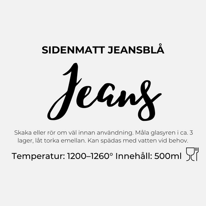 Jeans brush glaze, satin blue