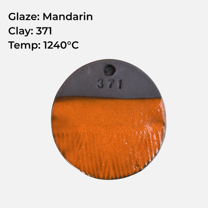 Mandarin brush glaze, glossy orange