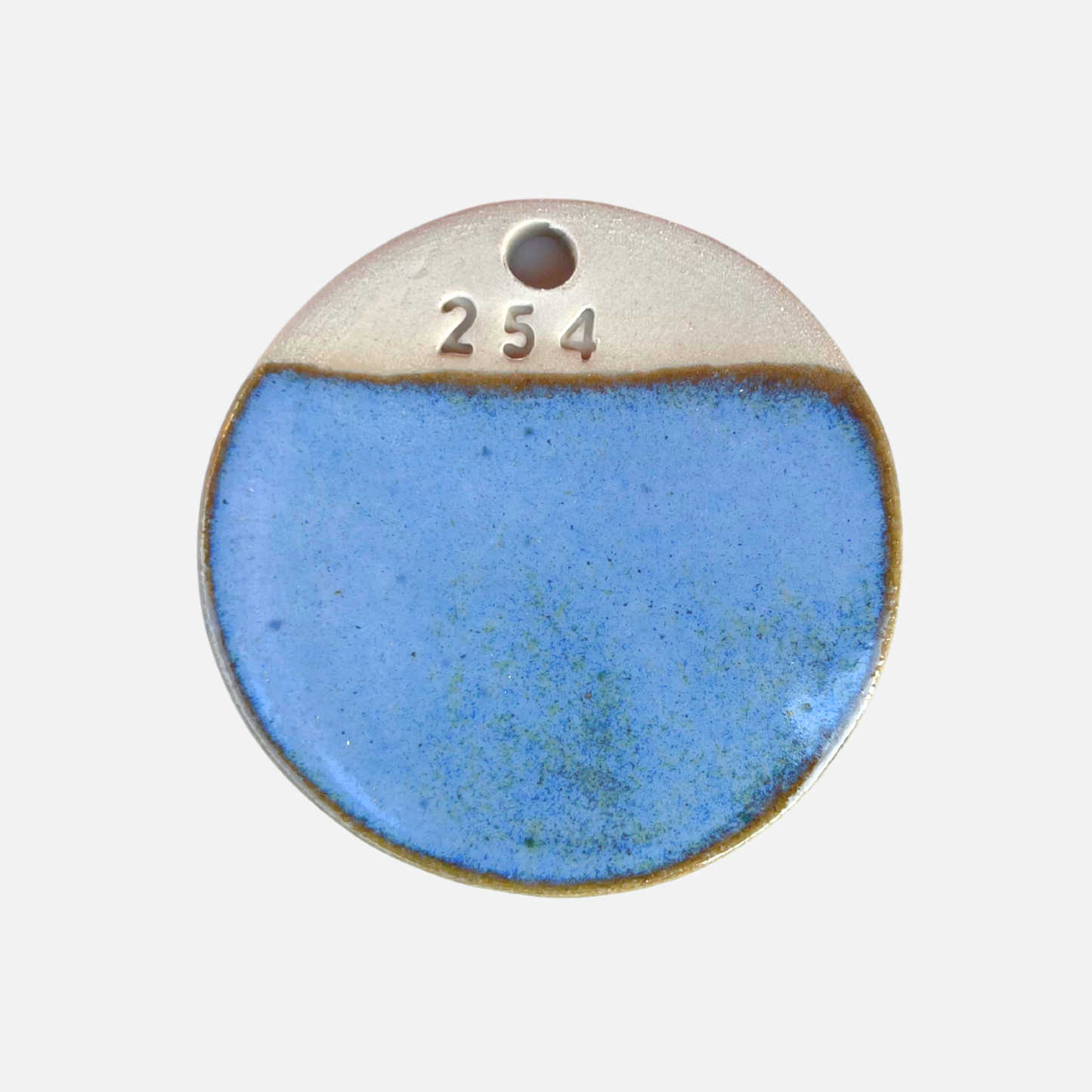 Moln penselglasyr, glansig ljusblå