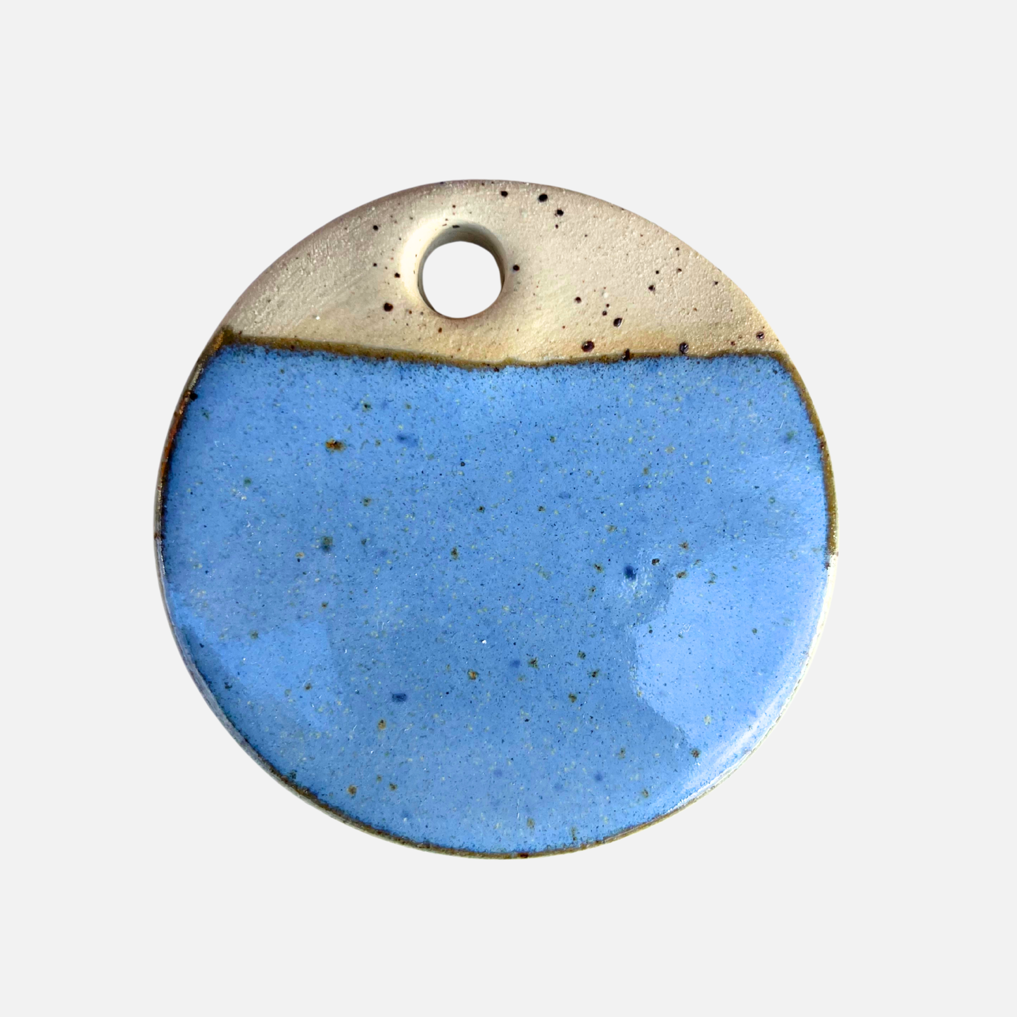 Moln penselglasyr, glansig ljusblå