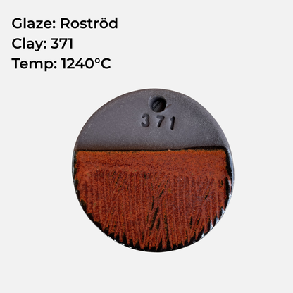 Roströd powder glaze, glossy effect glaze