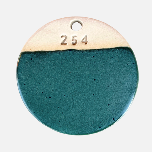 Sköldpadda penselglasyr, grön med prickar