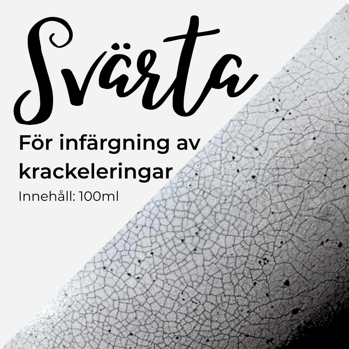 Svärta - För infärgning av krackeleringar