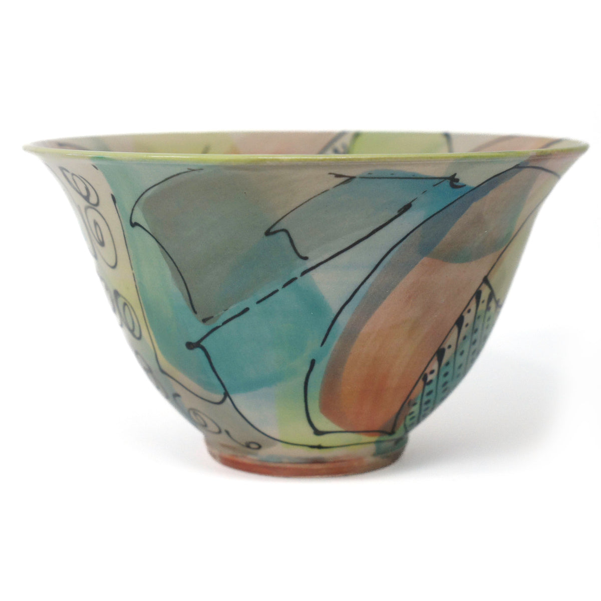 Skål dekorerad med Under and On glaze