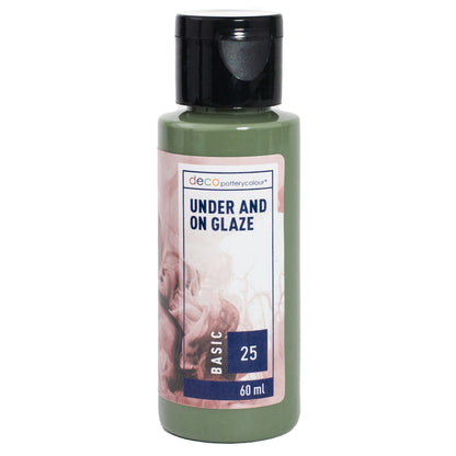 Mörkgrön - Under and On glaze, Basic 25 – flaska 60 ml