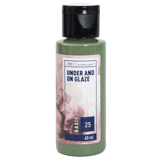 Mörkgrön - Under and On glaze, Basic 25 – flaska 60 ml