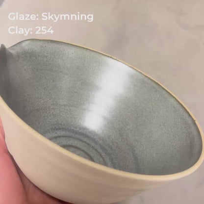 Skymning pulverglasyr, grå sidenmatt